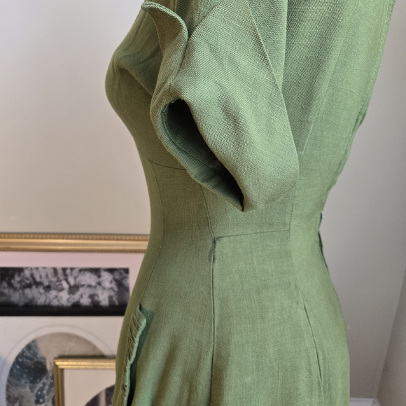 Elegant Green Women's Dress - Picture 6 of 6